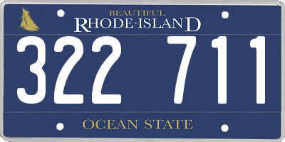RI license plate 322711