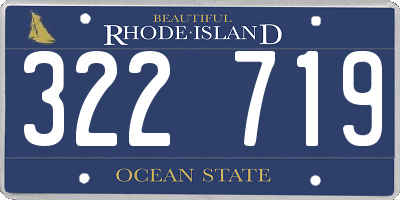 RI license plate 322719