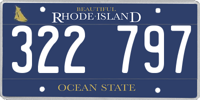 RI license plate 322797