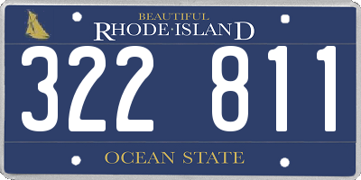 RI license plate 322811
