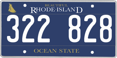RI license plate 322828