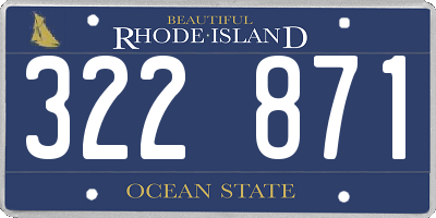 RI license plate 322871