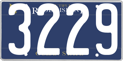RI license plate 3229