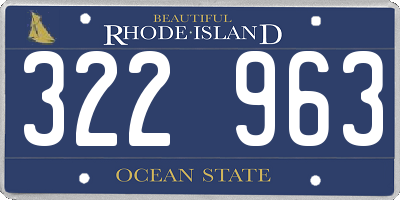 RI license plate 322963