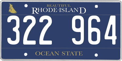 RI license plate 322964