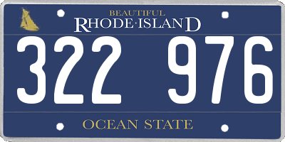 RI license plate 322976