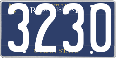 RI license plate 3230