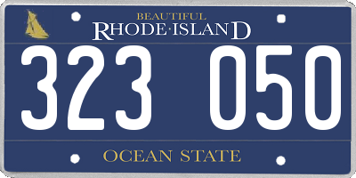 RI license plate 323050