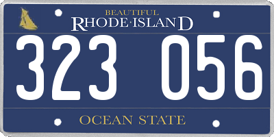 RI license plate 323056