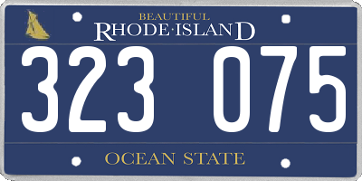 RI license plate 323075