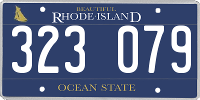RI license plate 323079