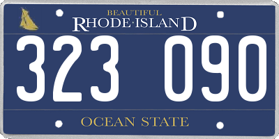 RI license plate 323090