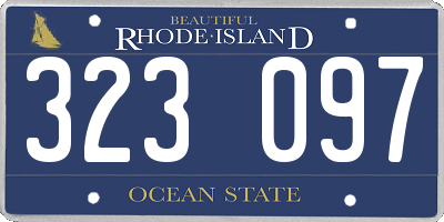 RI license plate 323097