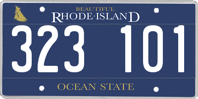 RI license plate 323101