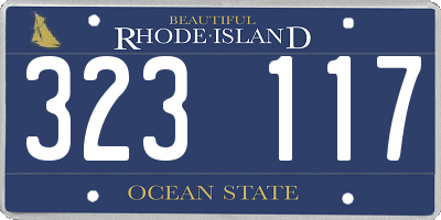 RI license plate 323117