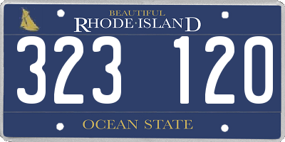 RI license plate 323120