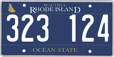 RI license plate 323124