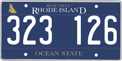 RI license plate 323126