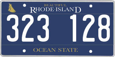 RI license plate 323128