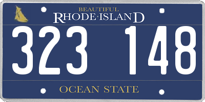 RI license plate 323148