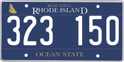 RI license plate 323150