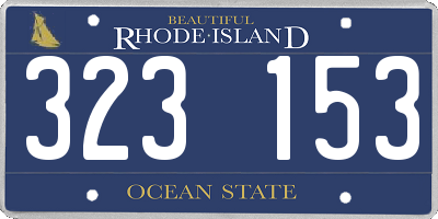 RI license plate 323153