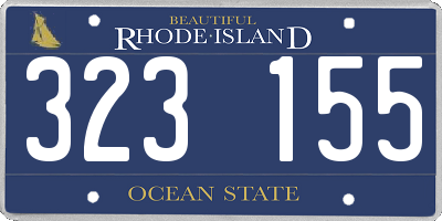 RI license plate 323155
