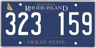 RI license plate 323159