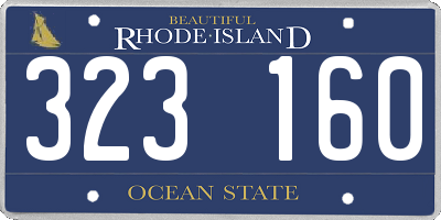 RI license plate 323160