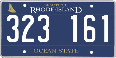 RI license plate 323161