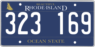 RI license plate 323169