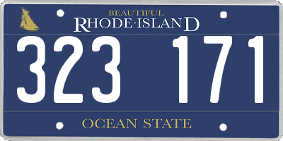 RI license plate 323171