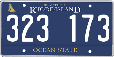 RI license plate 323173