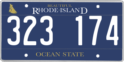RI license plate 323174