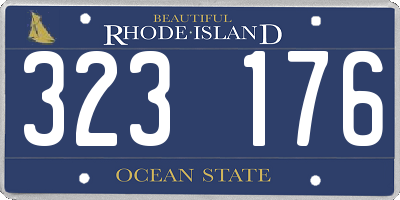 RI license plate 323176