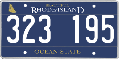 RI license plate 323195