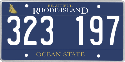 RI license plate 323197