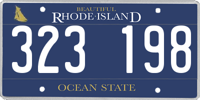 RI license plate 323198