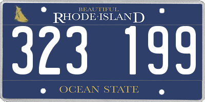 RI license plate 323199