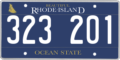 RI license plate 323201