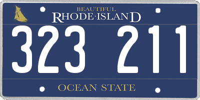 RI license plate 323211