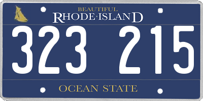 RI license plate 323215