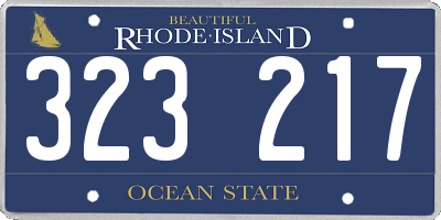 RI license plate 323217