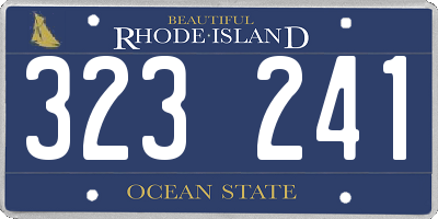 RI license plate 323241