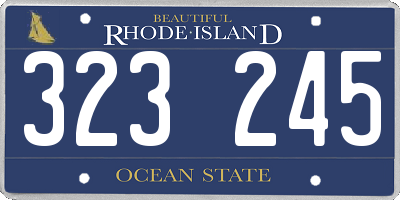 RI license plate 323245