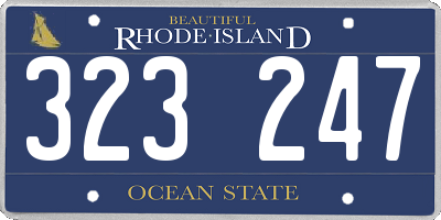 RI license plate 323247