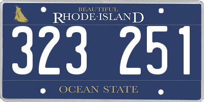 RI license plate 323251