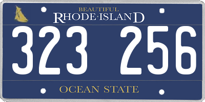 RI license plate 323256
