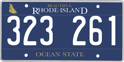 RI license plate 323261