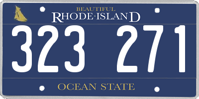 RI license plate 323271
